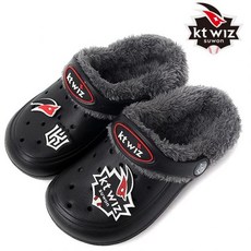 팬콧키즈 KBO 방한 샌들 KT 블랙