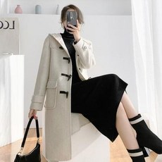 여성 캐시미어 코트 리버시블 캐시미어 코트 여 2020년 가을 겨울 소가죽 케이프 후드 하프코트