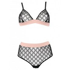 [GUCCI] 여성 GG 로고 lingerie 세트 블랙 631747XJBVY1000