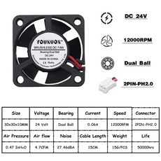 30mm2p5v저소음팬