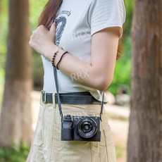 소니 A6700 카메라 커버 보호 케이스 PU 가죽케이스 스트랩 악세사리 핸드메이드, A6700 블랙+스트랩, 1개