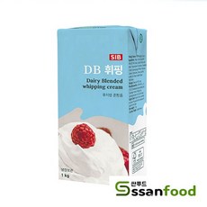 DB 휘핑크림 1L 컴파운드 혼합 무가당 생크림 아이스박스포장, 1개, 1kg