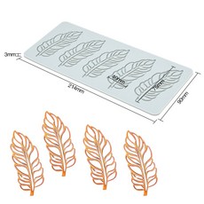나뭇잎몰드 납작나뭇잎 초콜릿 장식 영어 인더스 모양 가니쉬 제과용품 나뭇잎 실리콘, 네이비/55, 1개