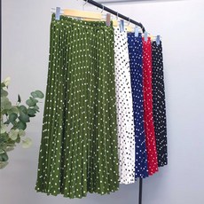 바이미쓰리 / 버블 도트 땡땡이 플리츠 스커트 (5color)