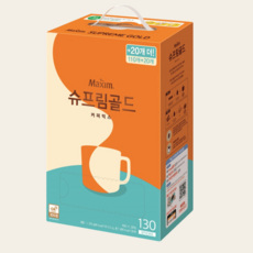맥심 슈프림골드 커피믹스 우유함유 130T 믹스커피, 2kg, 130개입, 1개