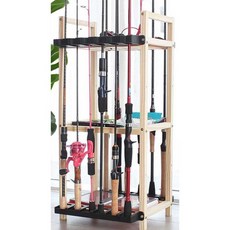 낚시대진열장 진열대 걸이 스탠드 낚시선반 바다 꽂이, 1개, 4.3단 수납 선반+EVA 6구 거치대 1개