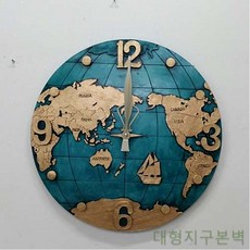 DRW376557 대형 김포소품 지구본벽 시계 인천소품 대형지구본벽 벽 블루 일산소품 서울소품 벽시계, 두리몰 본상품선택