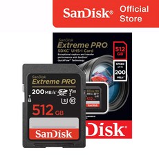 샌디스크 정품 SD 메모리카드 Extreme Pro 익스트림 프로 SDXC 평생보증 Lifetime, 1개, 512GB