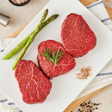 안심 1++ 1+ 200g 300g 암소 한우 최상급 스테이크 구이용 소고기 프리미엄 광시정육점, 1개, 3cm두께