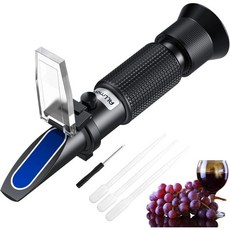 ALLmeter 도수 측정기 포도 와인 굴절계 양조용 브릭스 알코올 당도, Brix 0-40% & Alcohol 0-25%, 1개