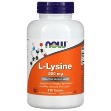L-라이신 500mg 250정 약 8달분, 250개, 1개