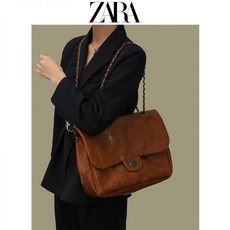 ZARA 자라 플리츠 데일리 레더 체인 퀼팅 2023 시티백 대학생 유나