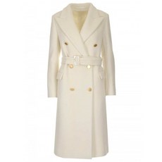 [딸리아또레] TAGLIATORE 여성 더블 브레스트 롱 코트 White JOLE/C °