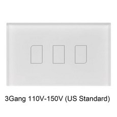 Broadlink TC2 조명 스위치 미국 표준 1/2/3 Gang 110V 모던한 디자인 화이트 터치 패널 RM Pro를 통한 와, 02 110V 3
