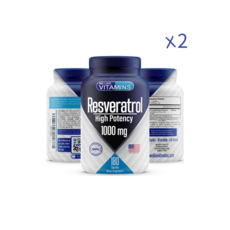 [해외]We Like Vitamins Resveratrol 위라이크비타민 레스베라트롤 1000mg 베지 캡슐, 2개, 180정, 180정