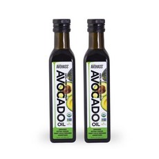 아보하스 멕시코 USDA 유기농 인증 엑스트라 버진 아보카도 오일 8.5 플로즈 보틀 2팩입니다., 2개, 260ml