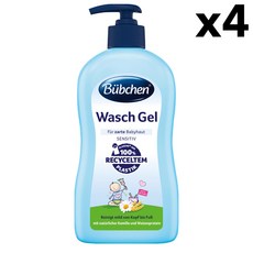 Bubchen Wasch Gel 뷔센 베이비 워시 젤 센서티브 400ml 4팩