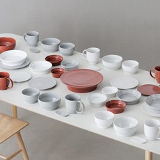 탁가온 고유 6인 베이직 풀세트 46p 그릇 식기세트 신혼부부 집들이선물, 색상:다크그레이, 다크그레이, 1개