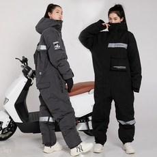 방한 점프수트 우주복 점프슈트 근무복 방한작업복 배달옷 항공, cross-riding model, [QK618 업그레이드+허리지퍼] 블랙 4XL