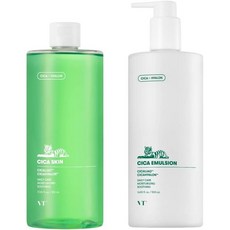 일본직발송 6. VT 코스메틱스 VTCOSMETICS (부티 코스메텍스) 시카스킨 510ML 에멀젼 500ML 세트 대용량, VT CICA 대용량 2종 세트, One Color, 1개