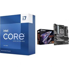 인텔 코어 i713700KF 게이밍 데스크탑 프로세서 16코어 8 Pcore Ecore 잠금 해제, Processor + X670 AORUS Elite A - i713700kf