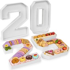 TOXOY 안전 우의 배달 우비 비옷 파티 용 번호 음식 트레이 흰색 판지 2 0 5 새해 생일 장식을위한 채울 수있는 샤퀴테리 종이 상자 Q1206086, 2025, 1개