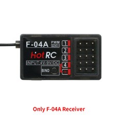 HotRC DS-4A RC 자동차 보트 드론 비행기 용 4Ch 수신기가있는 2.4G 4 채널 단일 핸드 RC 라디오 송신기, 03 Only F-04A RX, 1개