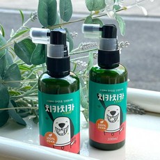 입냄새제거1등 강아지치약[치카치카쿨 한방조성물로 만든 뿌리는치약]치석예방 충치예방 잇몸건강 치주질환예방 천연원료치약 100ml, 2개