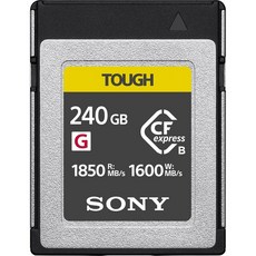 SONY CFexpress Type B 240GB 1600MBs 1850MBs CEB-G240T 소니 메모리 카드 터프 사양 쓰기, 1개