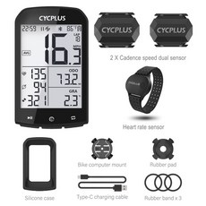 자전거파워미터 CYCPLUS M1 자전거 액세서리 GPS 컴퓨터 사이클링 속도계 Garmin Zwift 용 Bluetooth 4.5 ANT + Ciclismo 전력계, M1 C3x2 H1, 10 M1 C3x2 H1