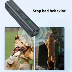USB 충전식 소리파 기술이 적용된 반려견 짖음 방지 트레이너 - 반려동물 행동 감지 및 빛 폴리머 배터리 모든 개 크기에 안전 훈련 액세서리 휴대용 음파 방출 제어 장치, 1개
