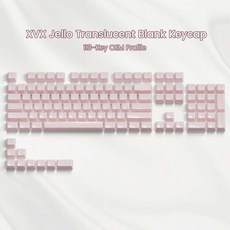 키보드 키캡 기계식 113 키 젤리 라운드 인쇄 없음 키캡 아이스 크리스탈 반투명 핑크 OEM 프로필 캡 체리, 02 pink no print