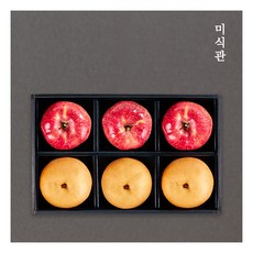 [미식관] 프리미엄 사과+배 선물세트 3호(특대사과400*3개+배620g*3개)총 3kg이상, 미식관 [113(월) 순차출고]프리미엄 사과+배 선물세, 1개