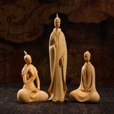  석가모니 불상 불교 공예품 장식품 불교용품, 삼신 (소양목) 선물세트 