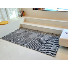  DIY 현관 코일 패턴매트 신발장 배란다 화장실 싱크대 실내매트 셀프 인테리어 논슬립 카페트 타일카페트 1m, (120 x 140cm), NO.14 리니어-화이트, 1개 
