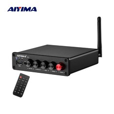 AIYIMA B01 TPA3116 블루투스 서브우퍼 앰프 2.1 파워 앰프 사운드 앰프 스피커 오디오 앰프 USB 플레이어 50Wx2+100W 24V EU 전원 어댑터