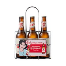 칠성사이다 레트로병 철제 패키지, 3개, 330ml