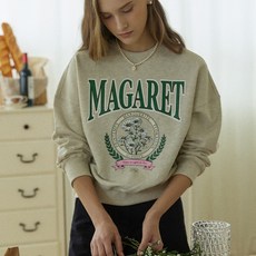 아워호프 Margaret Artwork Sweatshirt - Oatmeal