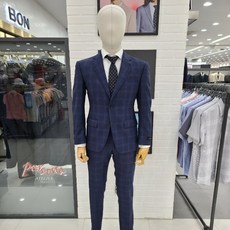 본 F/W 역시즌 블루 윈도우체크 정장_BN8FJA520/BN8FPA620