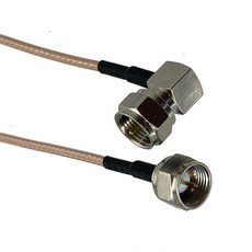 RG316 F TV-F SMA RP SMA 수 플러그 및 암 잭 스트레이트 및 직각 RF 점퍼 피그테일 케이블 4 인치 10FT, 1개, 107) F M to F M90 - 6FT 2M