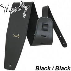 Moody 스트랩 Leather/Leather 4인치 Standard Size Black/Black