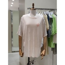 써스데이아일랜드 프린팅 포인트 린넨 티셔츠 T234ATS640W 백화점 아울렛 (3661757)