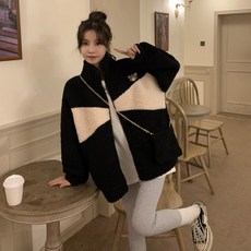 여성용 후드집업 점퍼 플리스 자켓 가방 포함