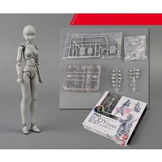 SHF 2.0 DX Set 관절인형 3D 인체 피규어 그레이 여성