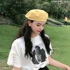사계절 여성 화가 빵모자 면 베레모