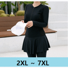 여성빅사이즈래쉬가드래쉬가드 여성 빅사이즈 아웃사이즈 래쉬가드 긴팔 수영복 세트 6XL 02 블루