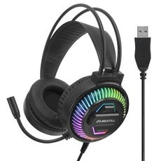 맥스틸 MO-GH100U USB 헤드셋 LED 이펙트 게임 게이밍 헤드폰 PC 노트북 컴퓨터 FPS PC방, 단품