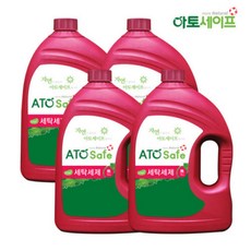 아토세이프 액체 세탁 세제 대용량, 4개, 3L