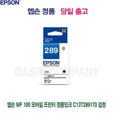 엡손 WF 100 모바일 프린터 정품잉크 C13T289170 검정 + S/N:131431-7B057C], 1, 본상품선택