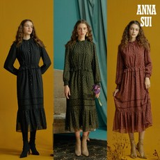 [안나수이] ANNA SUI 메탈릭 쉬폰 아르누보 원피스 - 안나수이재팬